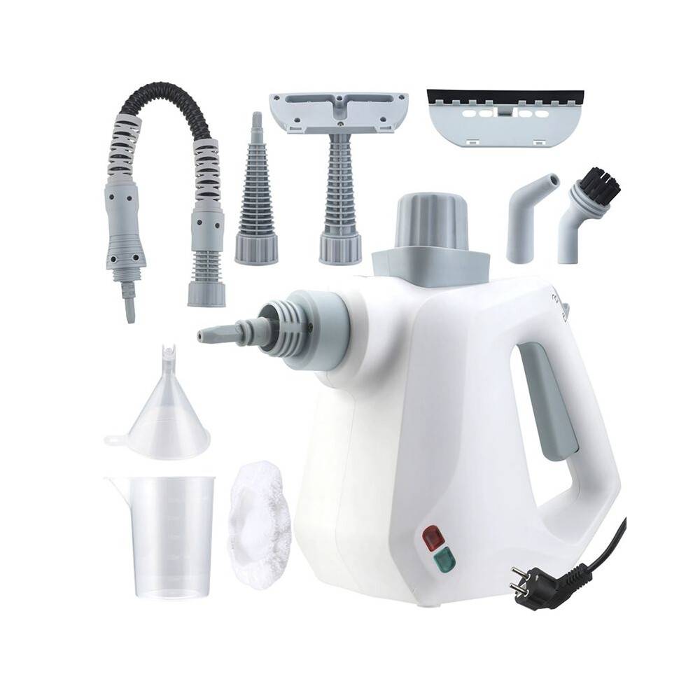 Handheld Pressurized Steam Cleaner with 9 Attachments Multi-Surface Steamer Deep Cleaning & Stain Removal EU Plug
