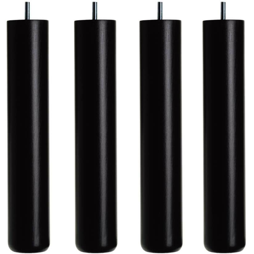 DUX Runda Ø5,5 cm Svart 30 cm - Sängben 4-pack