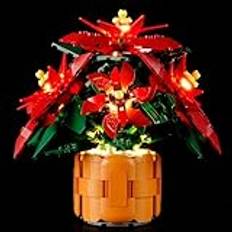 BRIKSMAX 2.0 lampsats för Lego Julstjärna - Innovativ LED-belysning kompatibel med Lego Ikoner 10370 - Inkluderar inte Lego Set