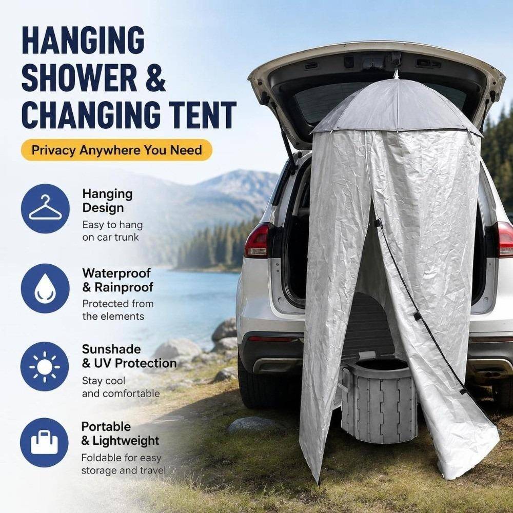 Quick Setup Changing Tent Portable Camping Shower Tent Hanging Privacy Shelter  Outdoor Toilet