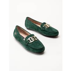 Novita - Parma Royal - Mörkgröna loafers i mocka storlek 41 - Green (41)