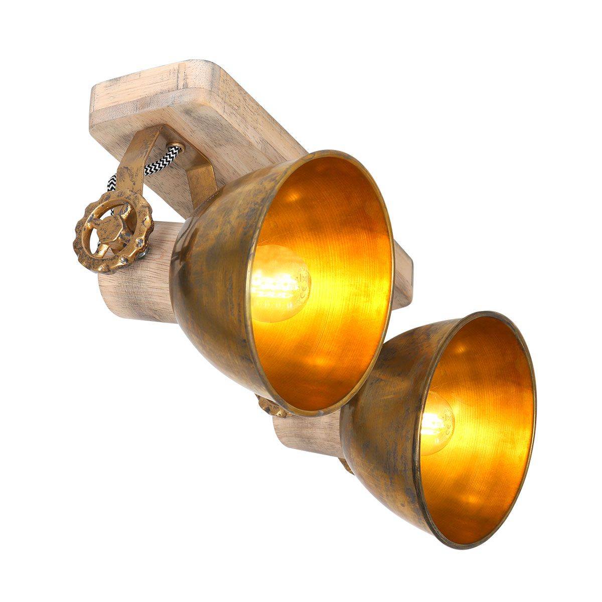 Bates - spotlampe med to skærme i fem forskellige finish Metal - bronze