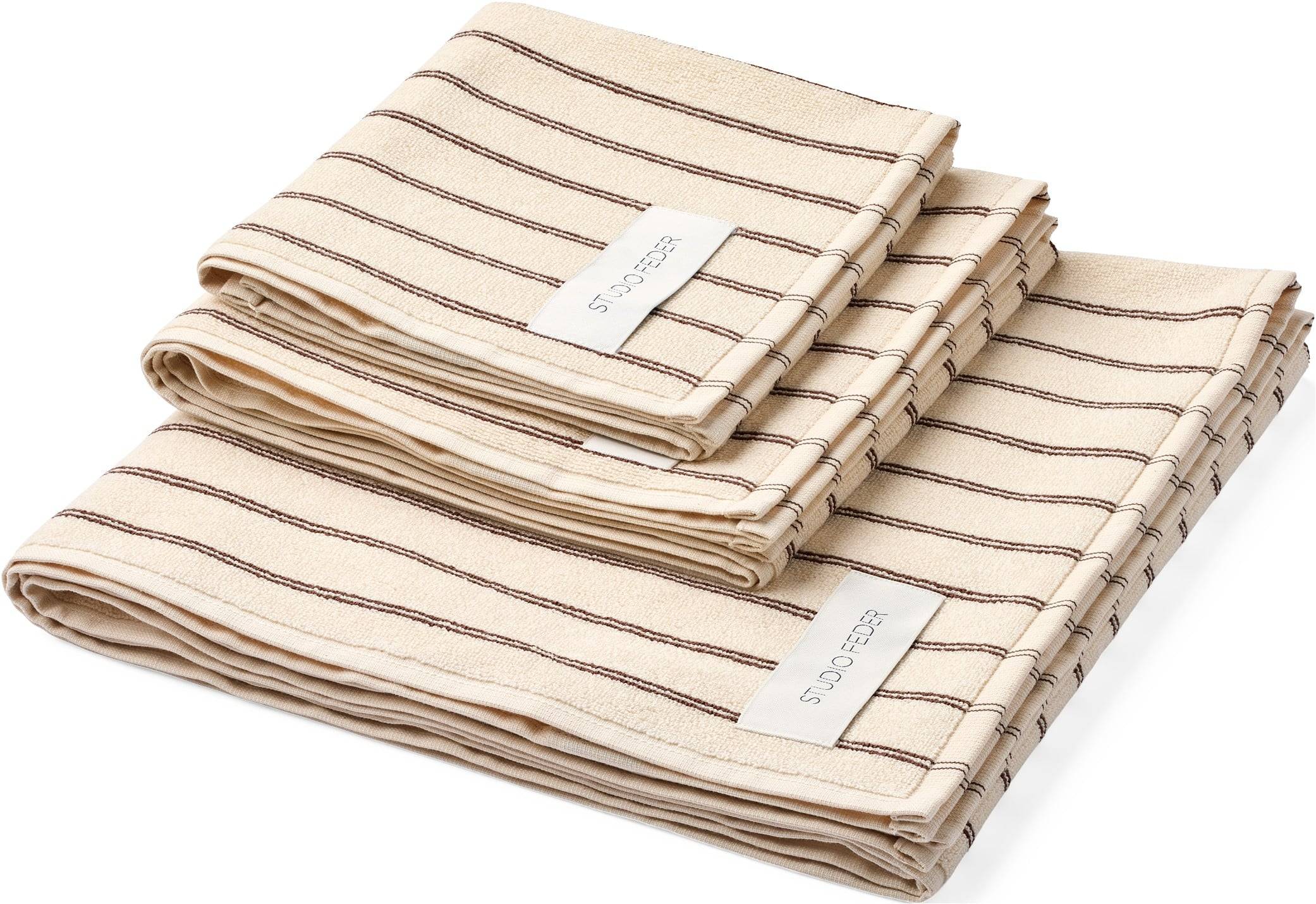 STUDIO FEDER Una Håndklæde Brown Rain Str 40 X 60 CM - Håndklæder Bomuld hos Magasin.
