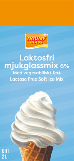 Mjukglassmix - Laktosfri, 6%, 2 liter. Triumf