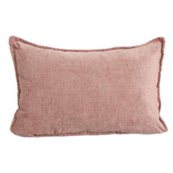 Pude velour rosa 60x40cm