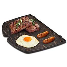 6559 Gusseisen Grillplatte für Weber Q200, Q220, Q240, Q260, Q2000, Q2200, Q2400 Series Gasgrill Modelle, 38,9 x 27,5CM Bratpfanne Grill Griddle Platte für Weber Gasgrills Grillrost Ersatzteile