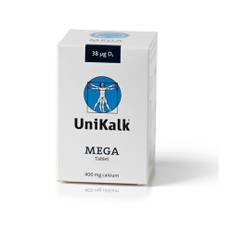 38 µg D-vitamin - 180 tab - UniKalk