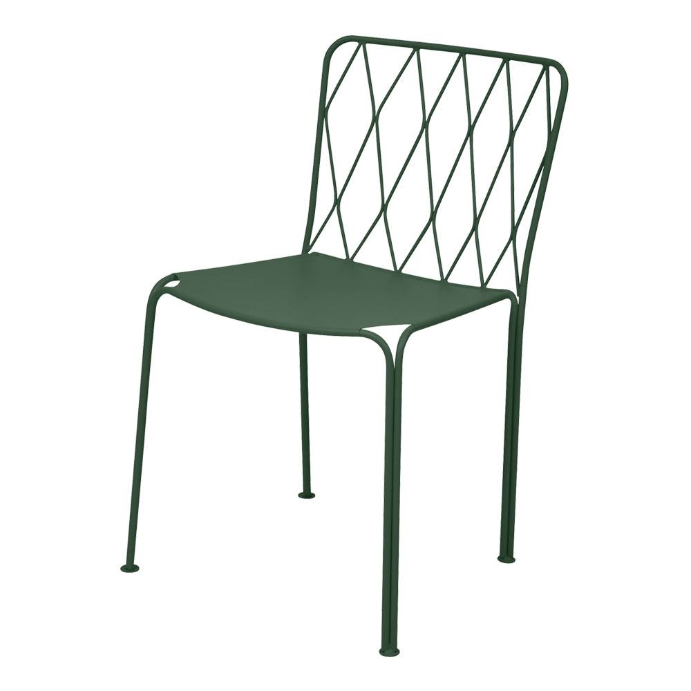 Fermob - Kintbury Chair Cedar Green 02 - Udendørs spisebordsstole - Terence Conran - Grøn - Metal
