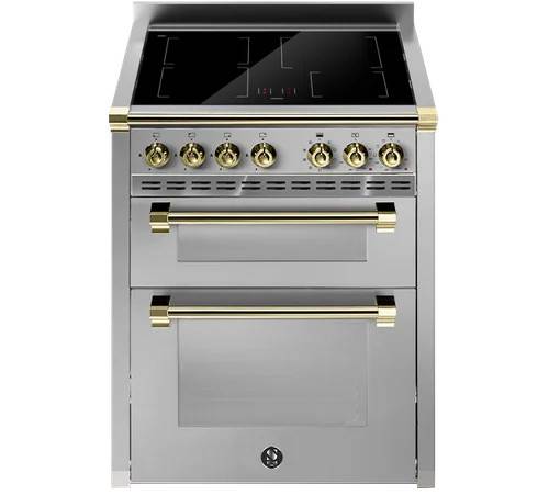Ascot - Combi-Steam - Induktionsspis 70 cm (2 ugnar) - Rostfri/Mässing - Steel
