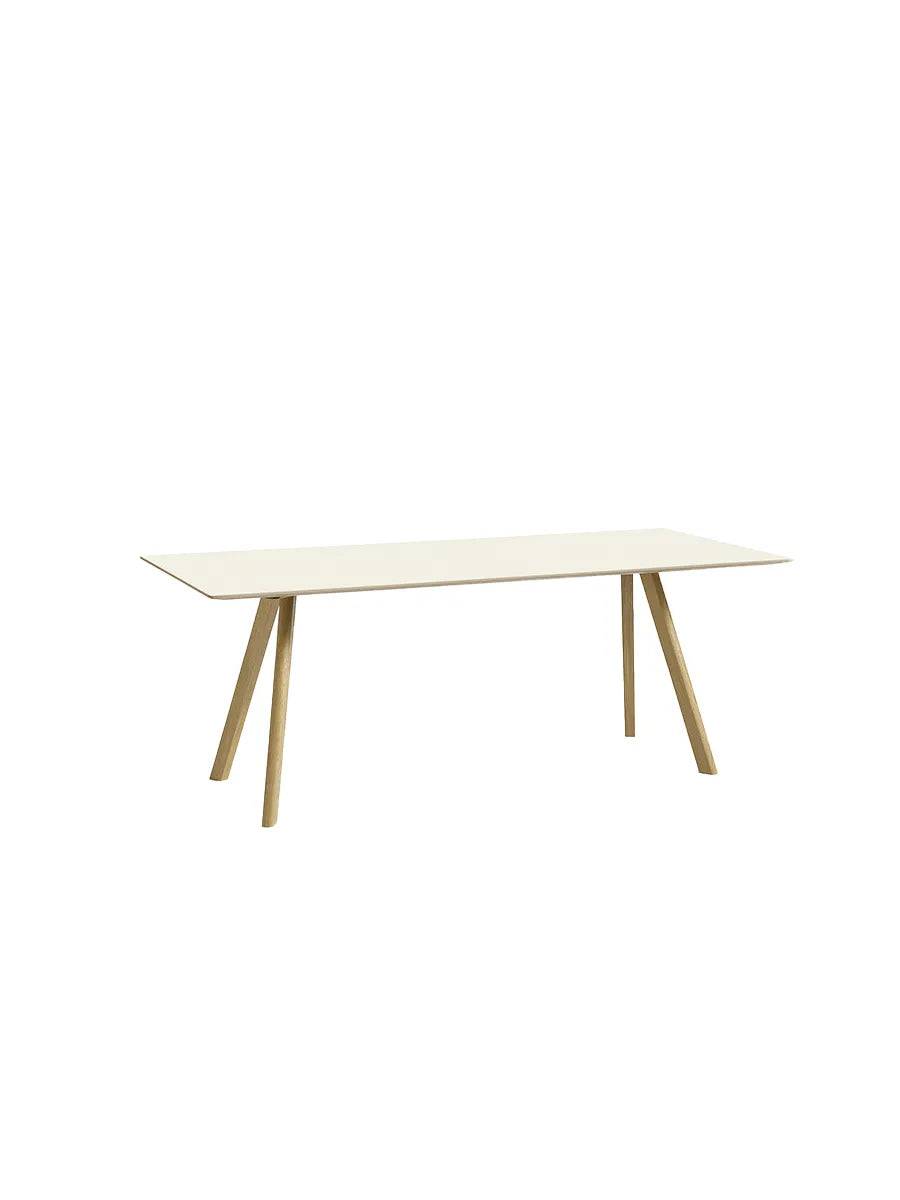 CPH30 bord, 200 cm fra Hay Off white linoleum / Lakeret eg - Jacobsen Plus