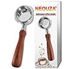 NEOUZA 58 mm bottenlös filterhållare för espresso kaffemaskin kompatibel med GAGGIA Classic Pro 304 rostfritt stål två öron med filterkorg