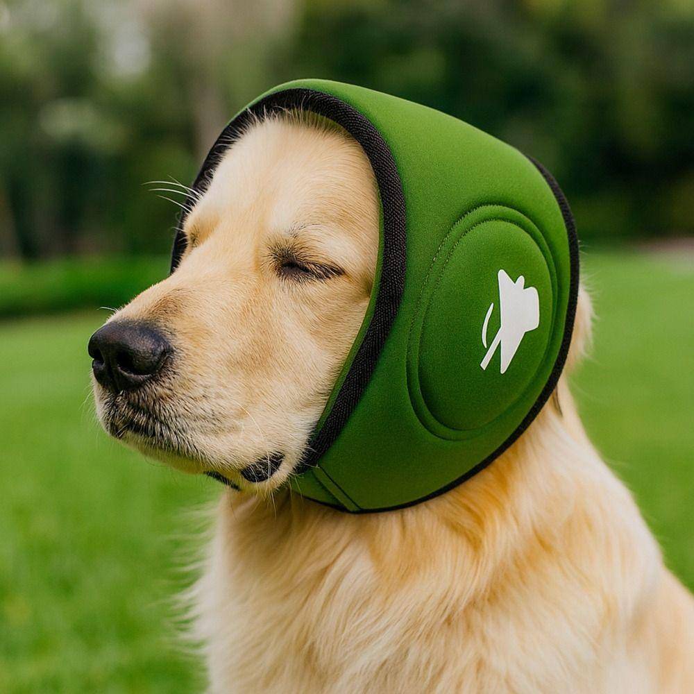 Andningsbar Hundlugnande Öronmuff Justerbart Hundöronskydd Premium Öronskydd Sömn