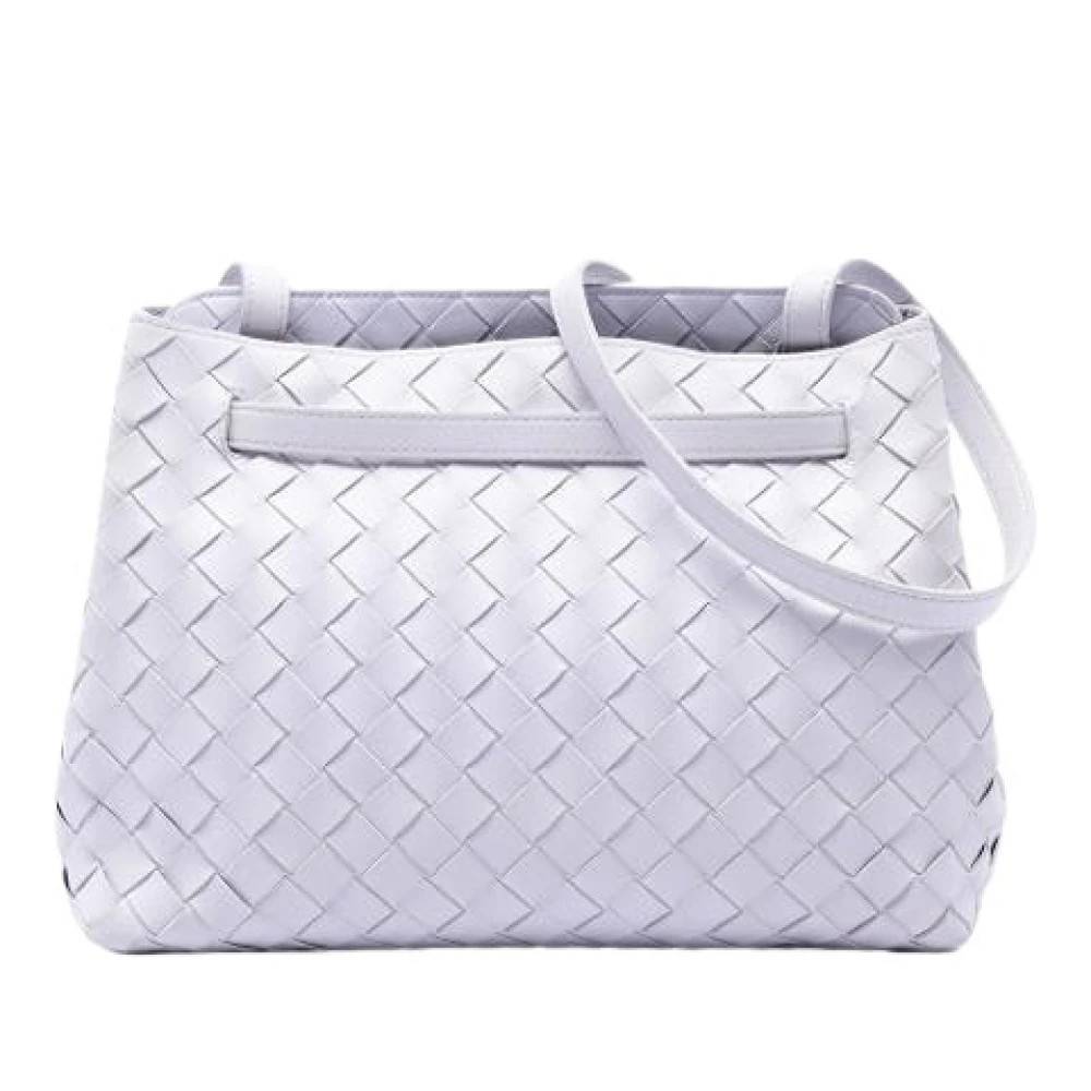 Bottega Veneta Vintage Pre-owned Vævet Skuldertaske - Vintage - Dame - Lilla - ONE SIZE - Uld