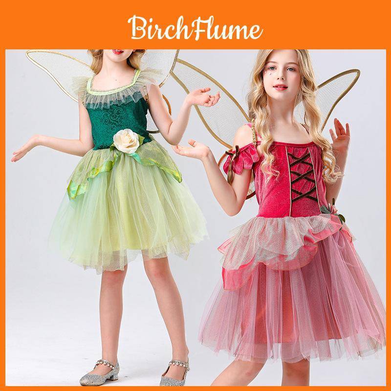 Skogsälva Kostym För Kvinnor Med Vingar Och Polyester Bomullstyg För Halloween Cosplay 140cm