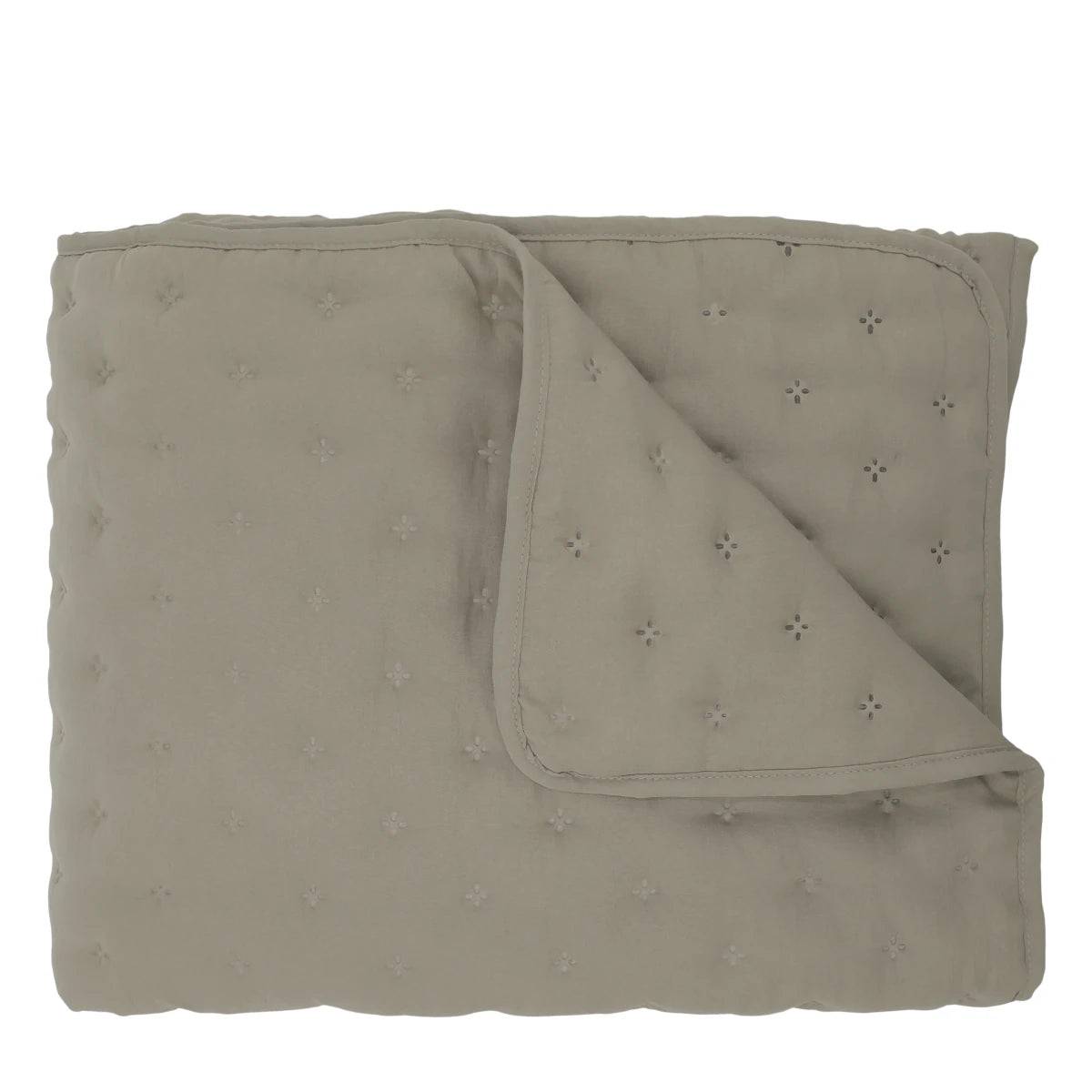 Chic Antique Soft Quilt plaid - latte - 180x130