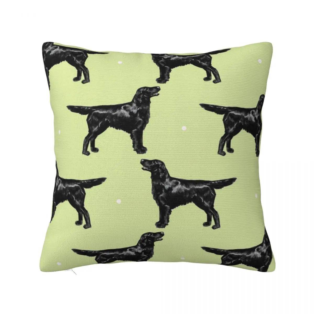 Flat Coated Retriever Kudde Animeflicka Juldekorationer För Hemmet beige