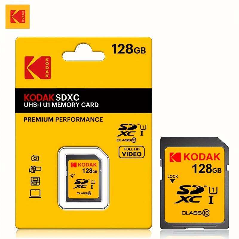 Kodak C10 Sd Card High Speed Flash Memory Cards 32gb 64gb 128gb Sdxc Class 10 Memory Card For Dslr Camera