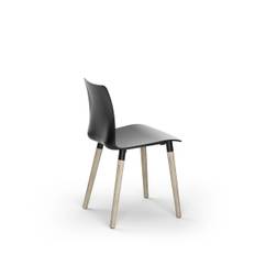 Randers+Radius Mood Wood Spisestuestol Dusty Light Blue Sortlakeret Eg
