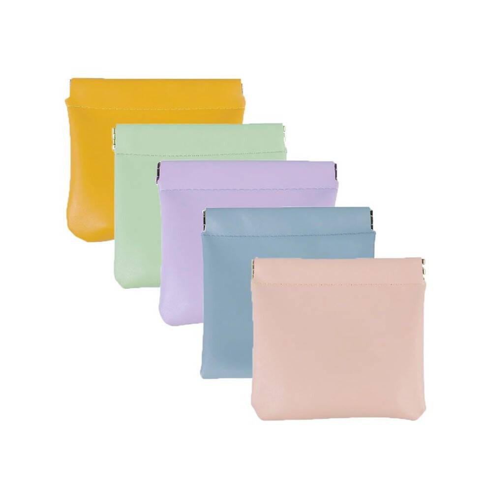 20PCS Organizer Pouch Pouchic Solid Colors Personalized Snap Closure Leather Organizer Pouch