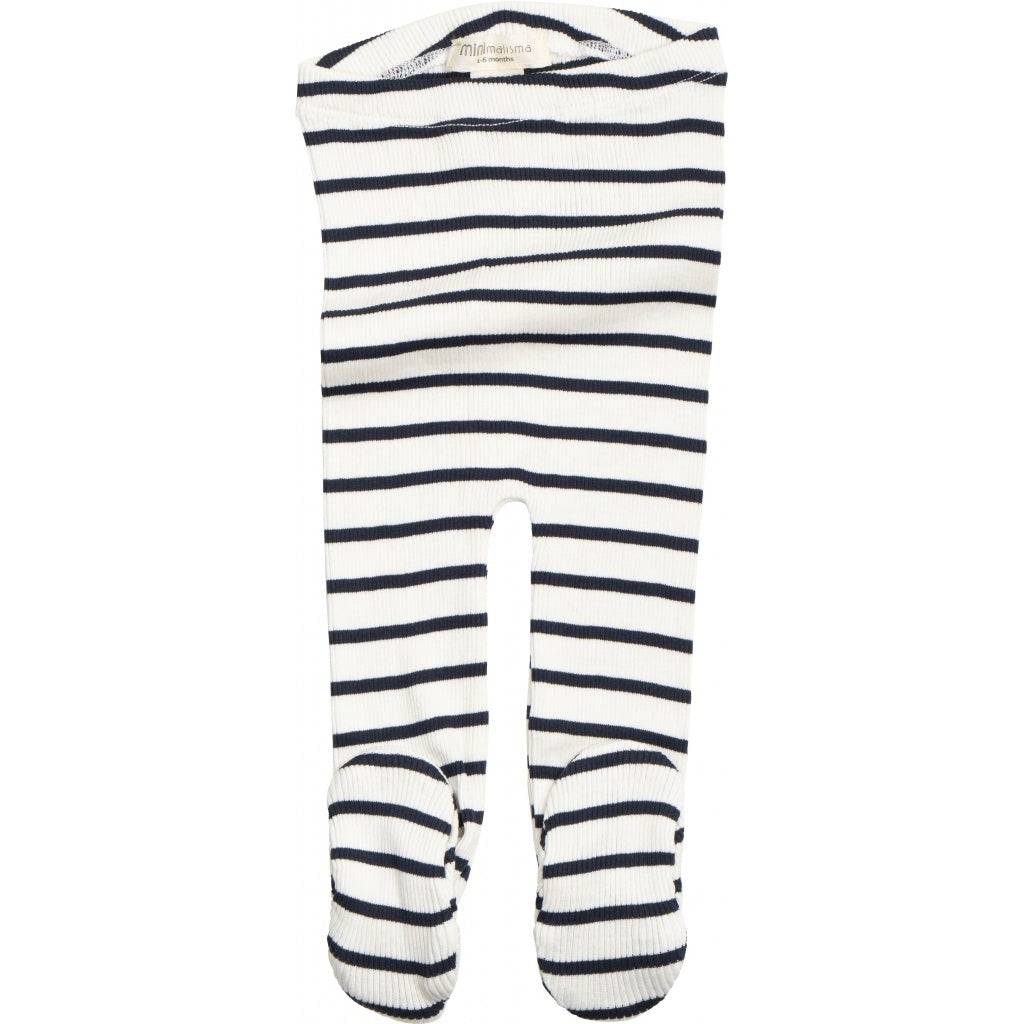 Bamse - Baby silk leggings with feet - Sailor - 1-6 months