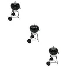 DIKACA 3St Miniatyr Borrfigurer Mini Grillställ Minigrill Camping Layout Rekvisita Metall Grill Prydnad