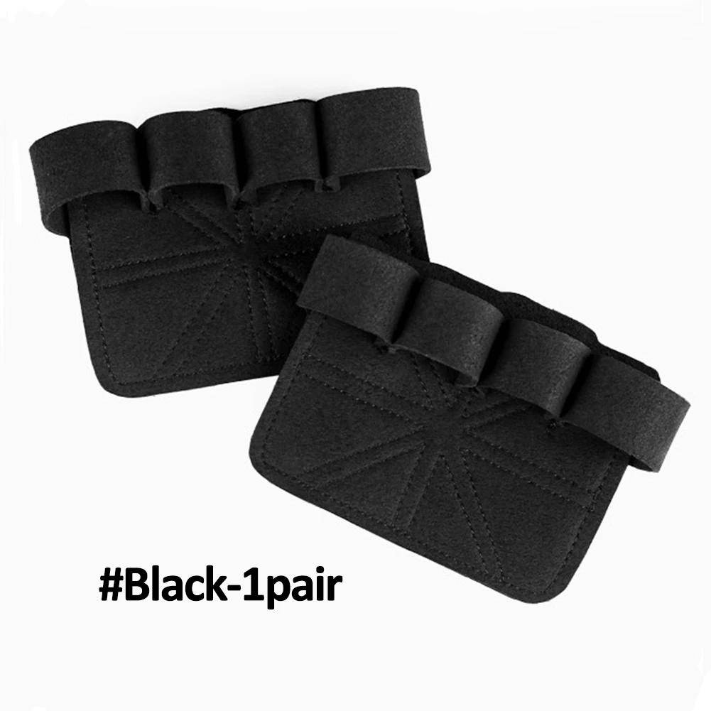 Leather Gymnastics Hand Grips Palm Protection Gym Accessories for Crossfit Training Kettlebells Pull Ups Weightlifting Workout svart