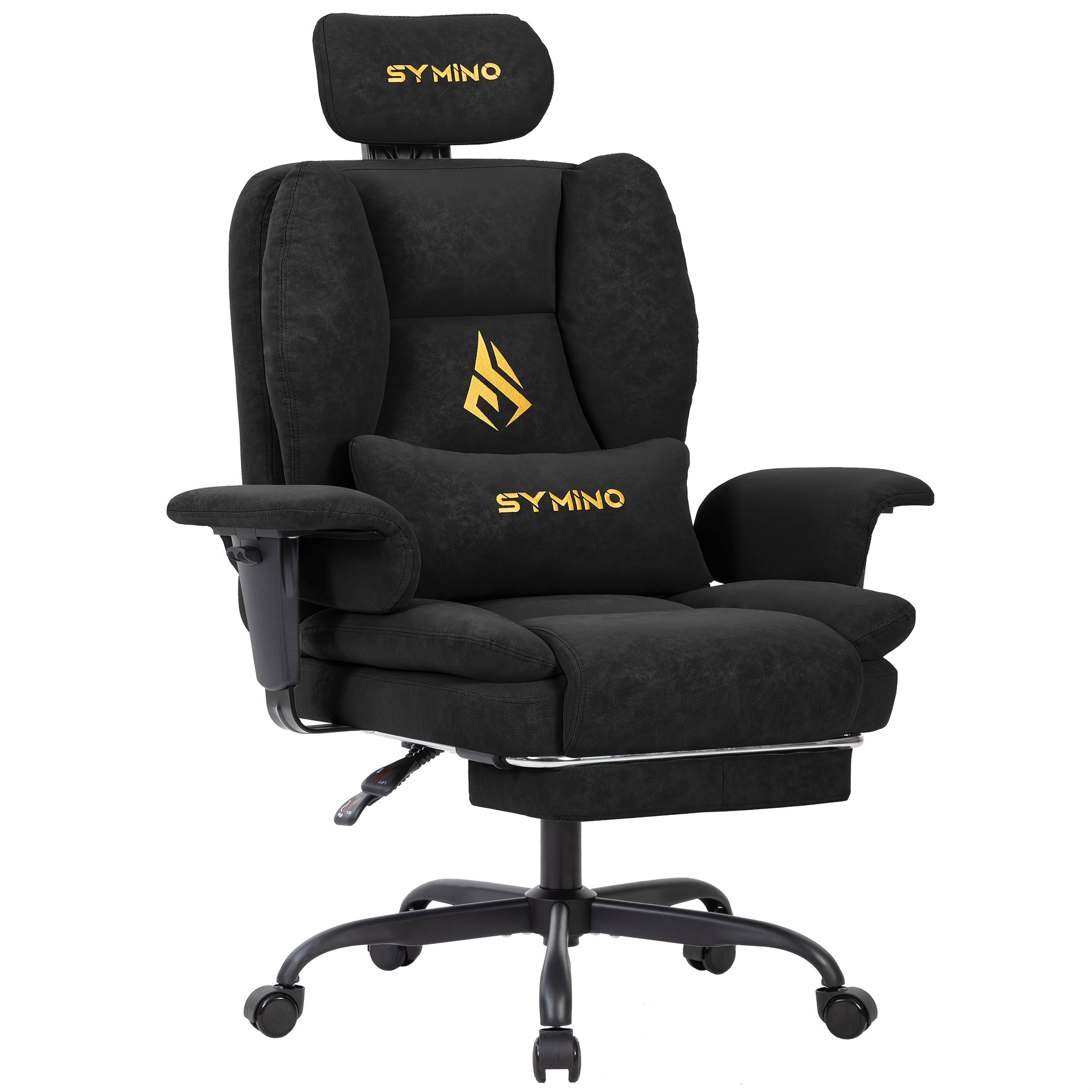 TEMU Symino Gaming Chair, Ergonomic Pu Leather Office Chair With Lumbar Support -reclining Computer Desk Chair For Adults, Video Game Seat (adjustable Height & Headrest)