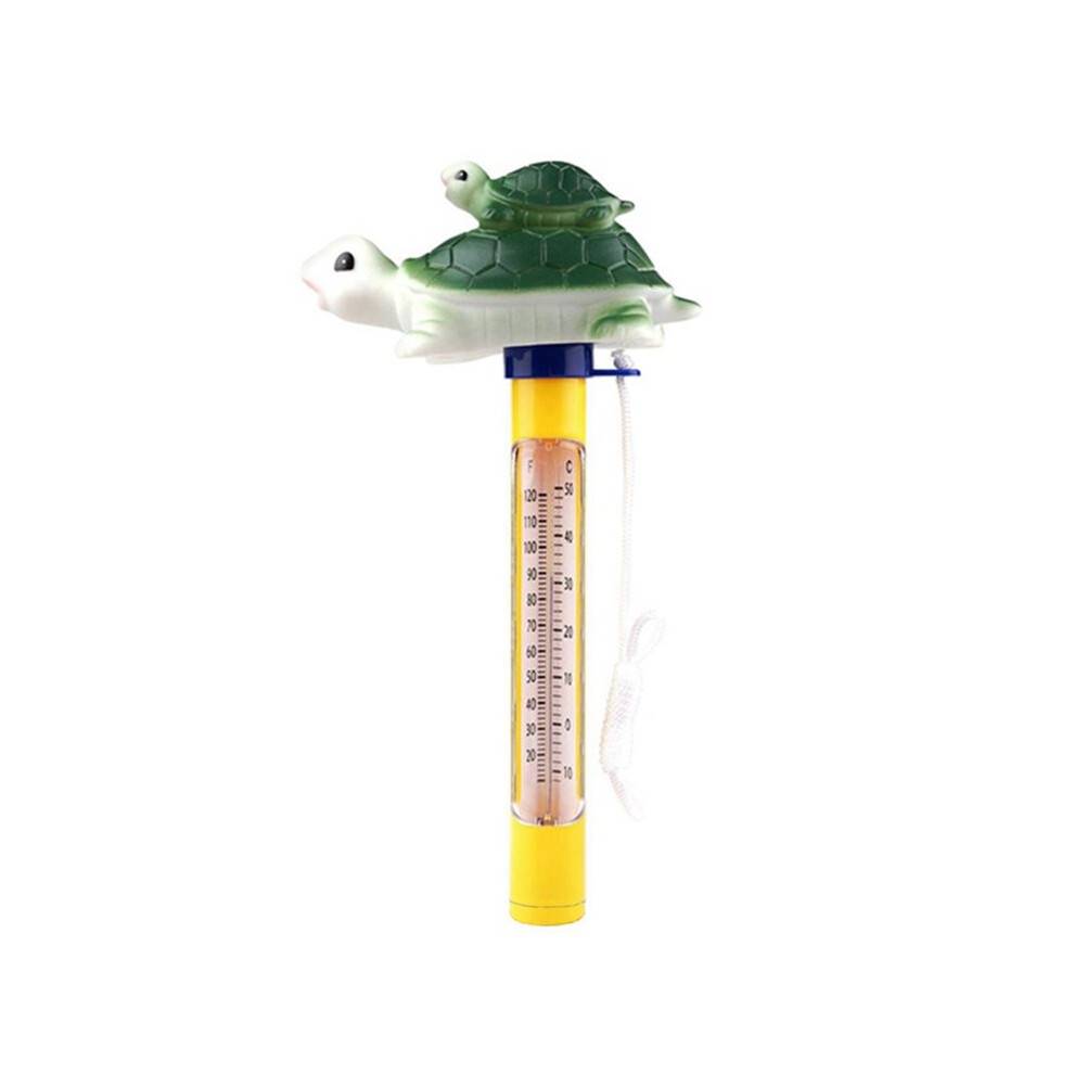 Cartoon Pool Thermometer Floating Swimming Pool Thermometer Outdoor Indoor Bath Water Pond Green Turtle Thermometer