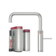 Quooker Fusion Square 5 i 1 køkkenarmatur, Pro3B & Cube, stål
