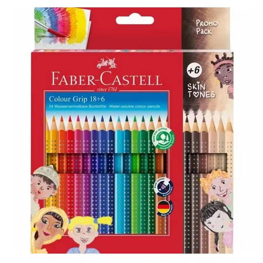 Faber Castell Farveblyanter Med Hudfarver - 24 Pak
