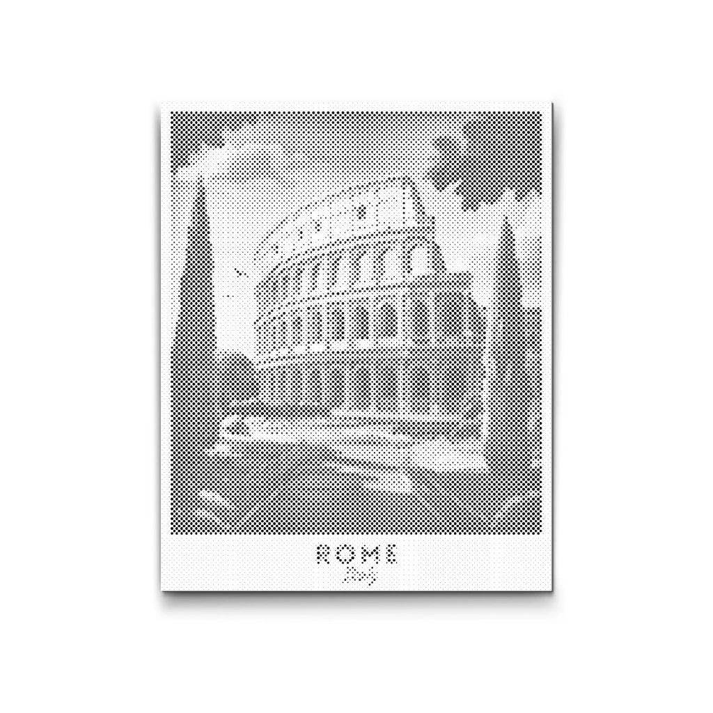 ROME TRAVEL POSTER | PRICKMÅLNING - 40x50cm (16'' x 20'') / DIY Ram (Bygg Själv)