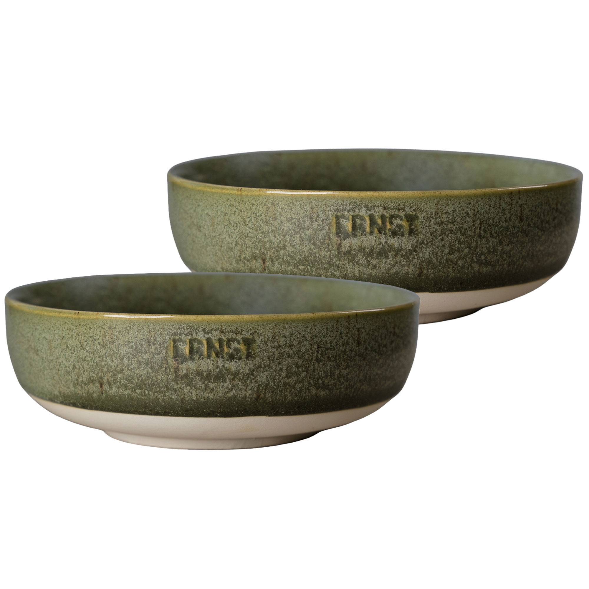 Ernst Skål 14 cm 2-pack, grön/natur - Grön/natur