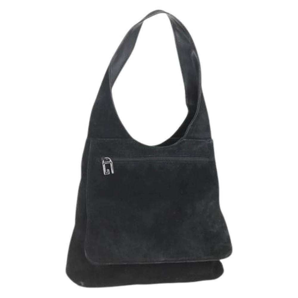 Gucci Vintage Pre-owned Suede Skuldertaske - Vintage - Dame - Sort - ONE SIZE - Uld