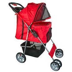 Pawise Pet Stroller Klapvogn Til Hund eller Hvalp Rød