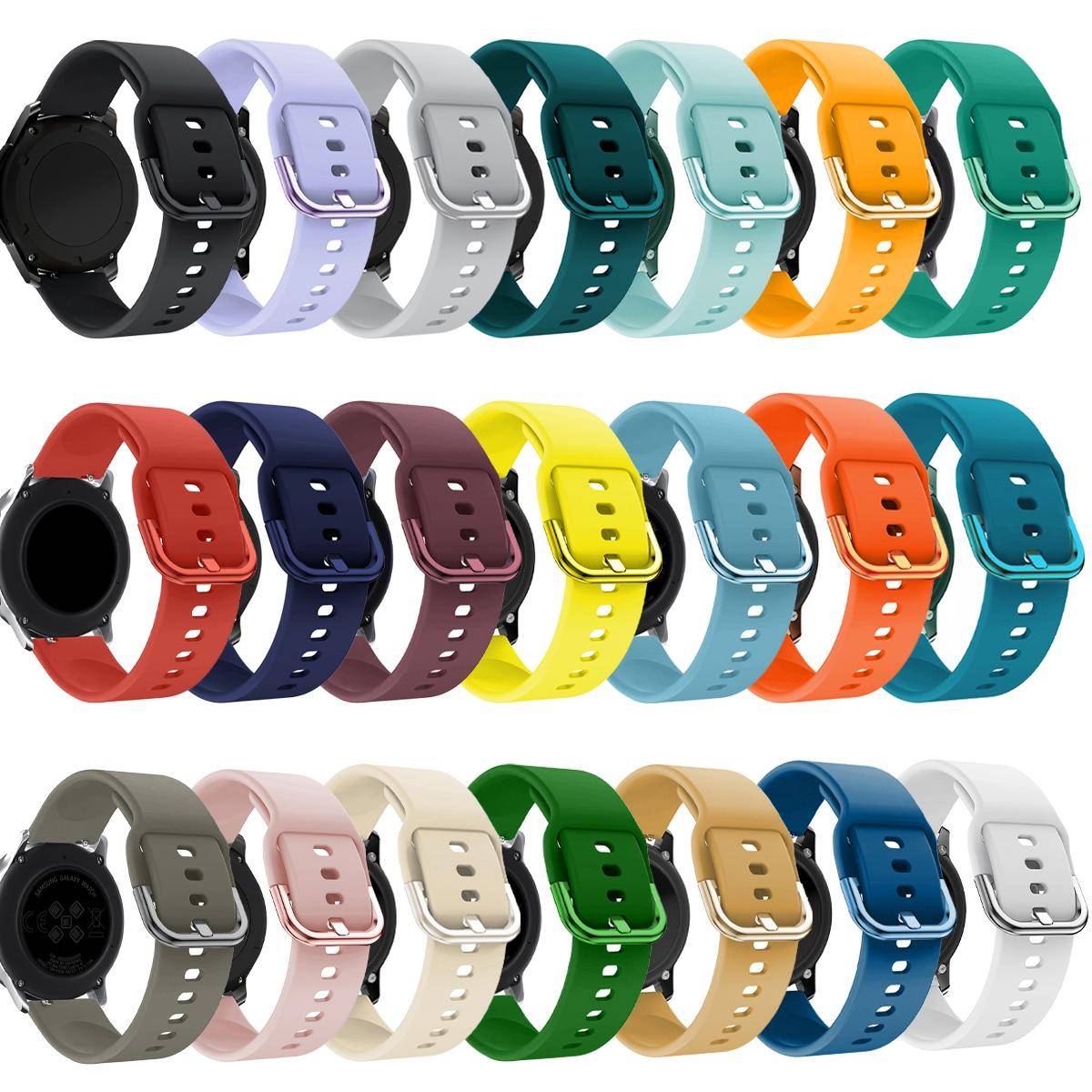 6/10 st Silikonarmband Kompatibelt med 18 mm 20 mm 22 mm Klockarmband Snabbkoppling Ersättningsarmband Justerbara Vattentäta Sportarmband för Män Kvin
