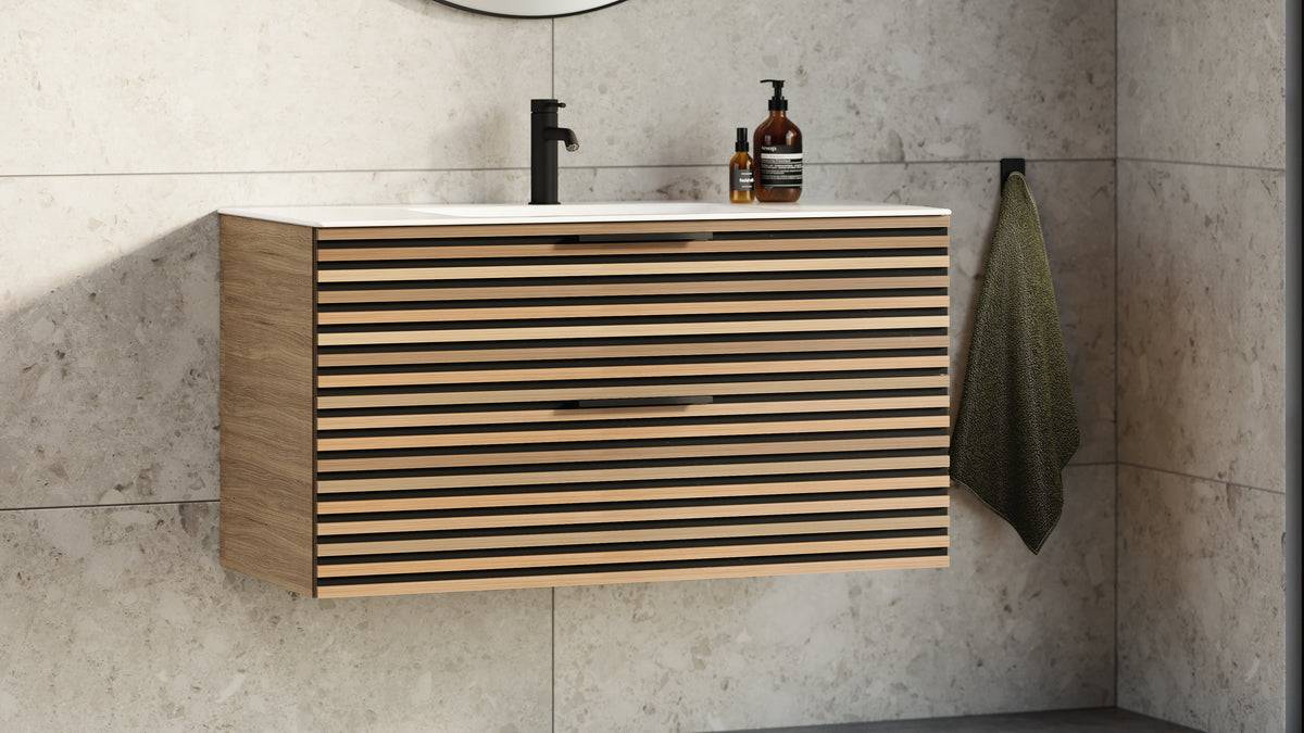 Cassøemøbelsæt CrownStripe100 med 2 skuffer – eg