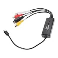 ARTIBETTER Av Capture Card Av Video Capture Card Vhs To Digital Converter USB Video Capture Card Bärbar Videoinspelningsenhet Videoinspelare Live Stream Rekordkort Inspelningstillbehör