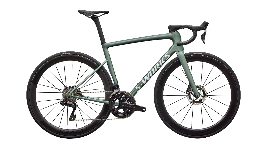 Specialized S-Works Tarmac SL8 - 2026 - Gloss Premium Fjord Metallic / White Metallic Silver - 44 cm - Cykel