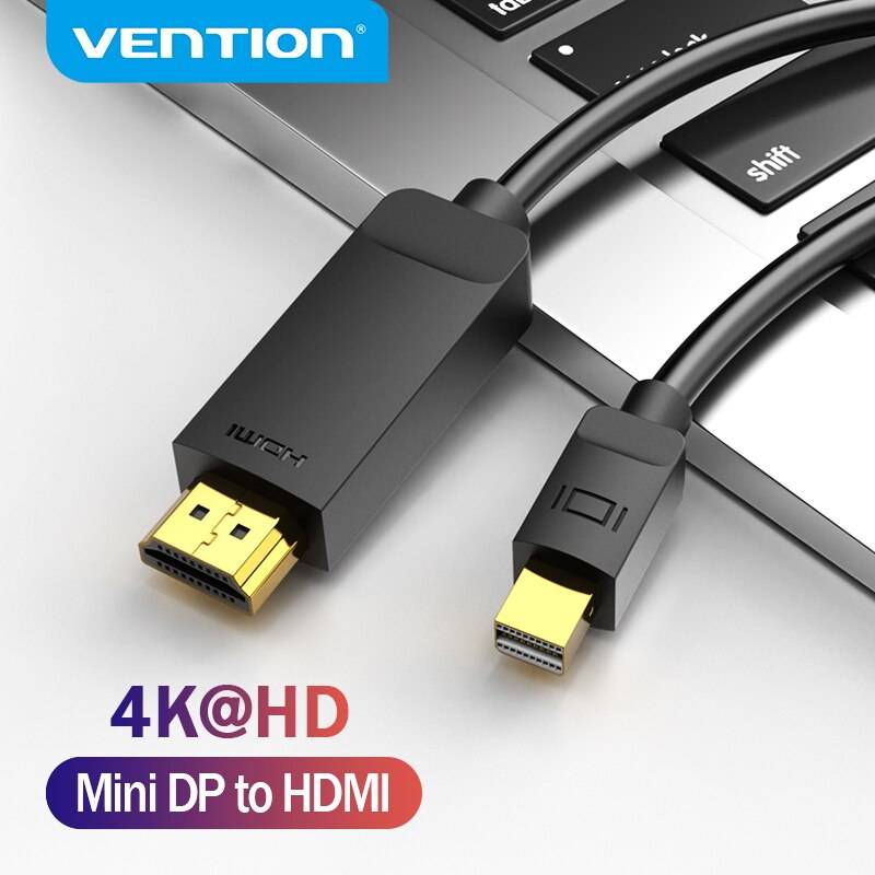 Vention mini displayport till hdmi kabel 4k thunderbolt till hdmi kabel för macbook air pro ytmonitor projektor mini dp till hd - 4k 30hz / 2m
