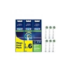 Oral-B CrossAction CleanMaximiser - Extra tandborsthuvud - till tandborste - vit (paket om 6) - för Pro 2000, 2500, 4000, 4500, 600, 650, 700, 7000