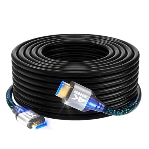 Zazalon 4k HDMI-Kabel 12M, Höghastighets HDMI 2.0 Kabel, Stöd 4K@60Hz ARC, HDR, 3D, Ethernet, Kompatibel med Blu-Ray, TV, PS3/4/5, Projektor, PC, Bärbar dator