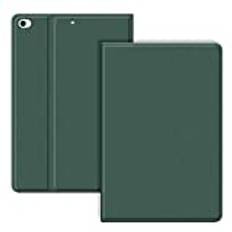 VAGHVEO Fodral för iPad 9,7 tum 2017/2018/iPad Air/Air 2 Case, PU Läder Stötsäker Smart Cover Skal Justera Stativ[Automatisk Vakna/Sömn], Flexibel Mjuk TPU Skyddande Bakskydd för iPad 5/6th, Mörk Grön