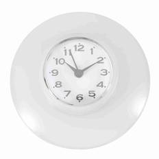 Bathroom Kitchen Mirror Suction Wall Clock Shower Waterproof Quartz Clocks Decoration White vit