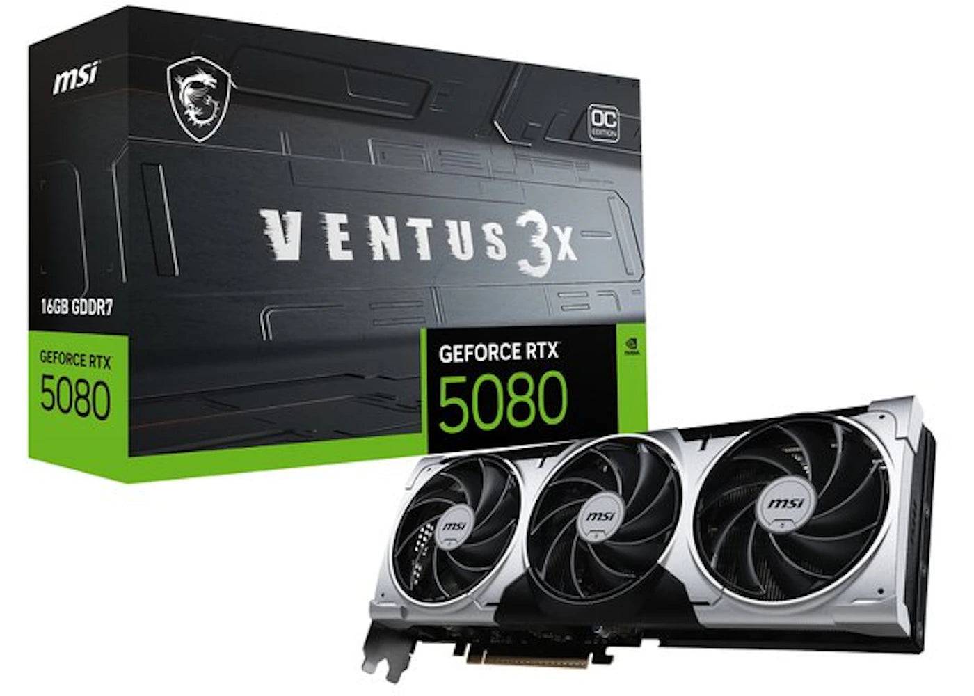 NVIDIA MSI GeForce RTX 5080 VENTUS 3X OC PLUS V531-001R - One Size (One Size)