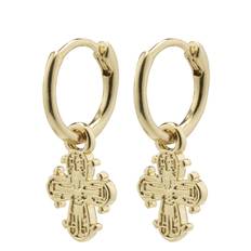 Pilgrim Dagmar Recycled Huggie Hoop Earrings Guld