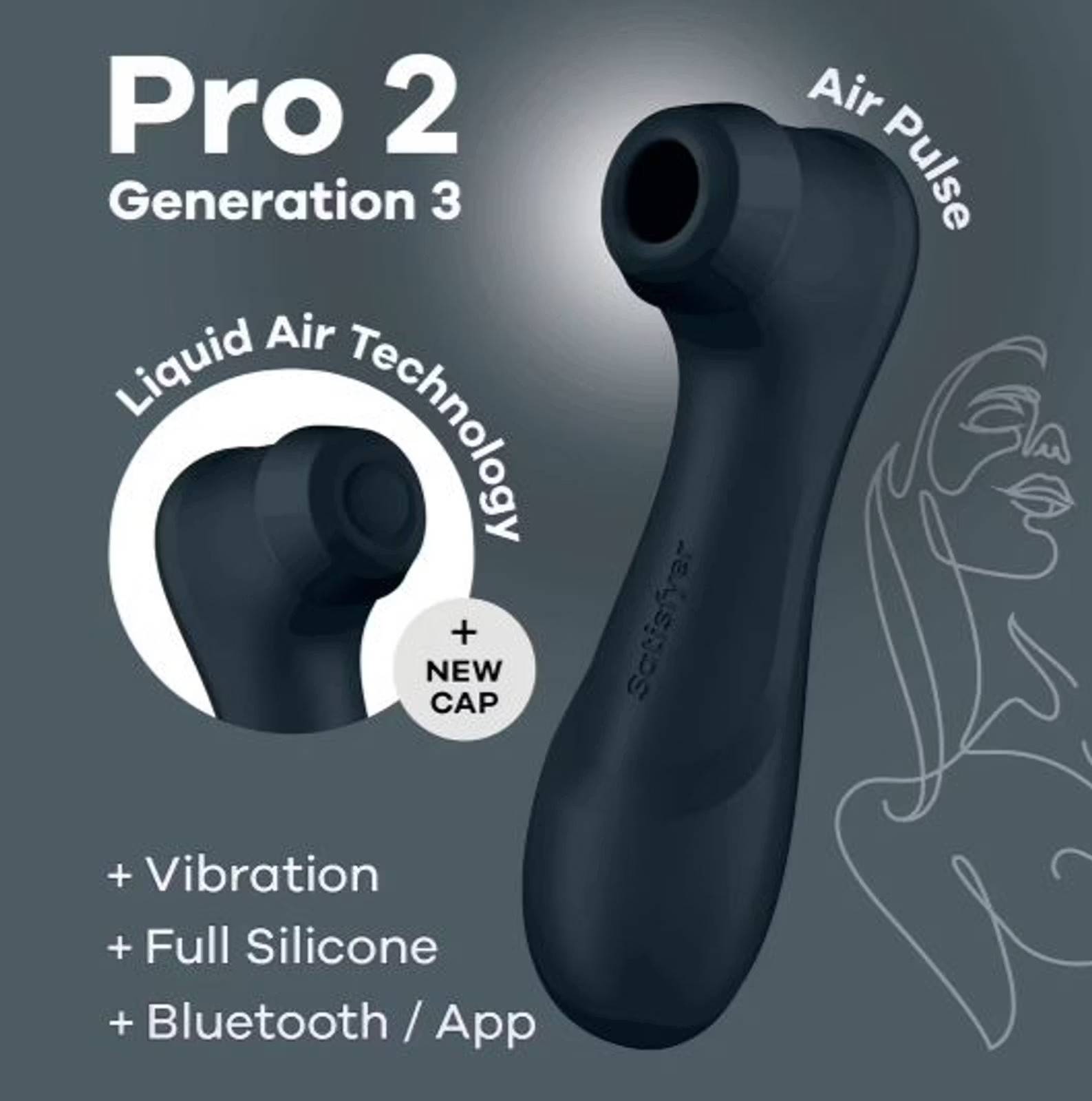 Satisfyer Pro 2 Gen 3 Appstyrd - Svart