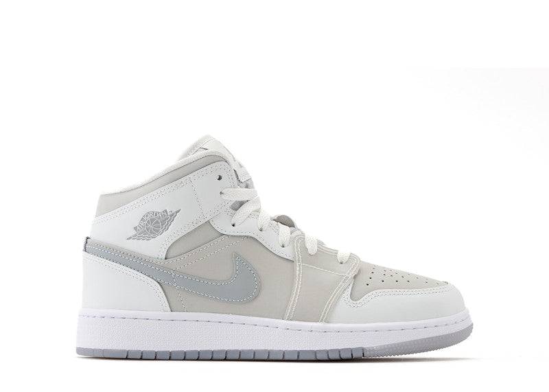 Jordan 1 Mid SE Summit White Metallic Silver (GS) - 36 / Standard