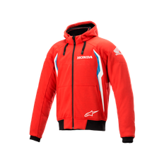 Alpinestars Honda Chrome V2 Sport MC-hoodie Dam Ljusröd-Blå S