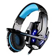 G9000 3.5mm Gaming Headphone Over Ear Game Headset Noise Cancellation Earphone with Mic LED Light Volume Control for PS4 Laptop Tablet Mobile Phones Desktop PC JIANNI