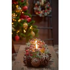 Adventsstage med kugler og stjerner